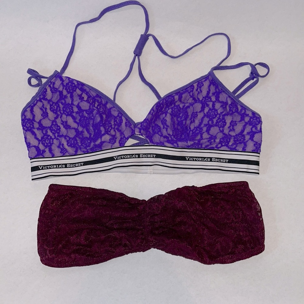 Victoria’s Secret/ PINK bralette and strapless bra